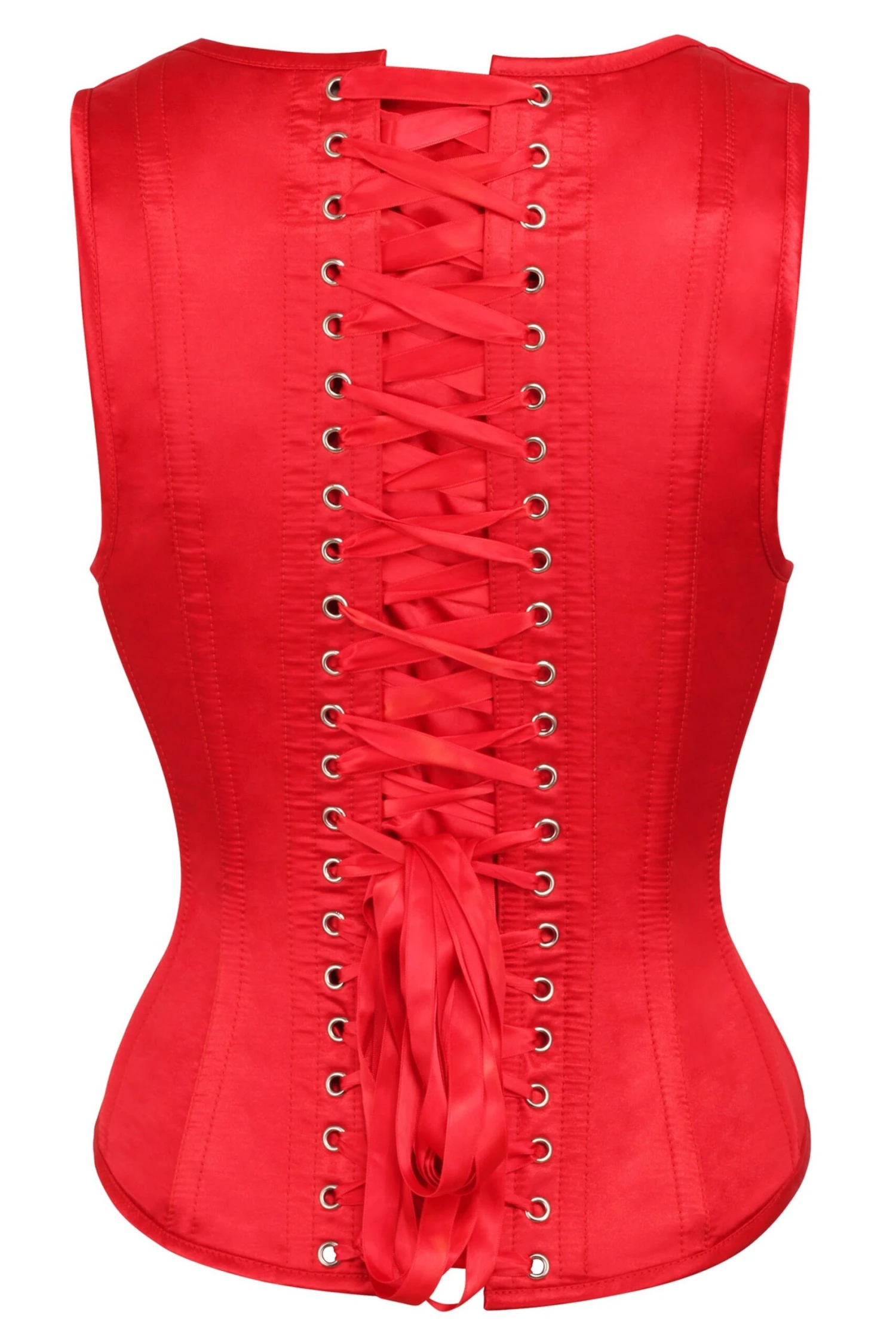 Red High Back Underbust Corset With Straps 2 Red High Back Underbust Corset With Straps - Image 2