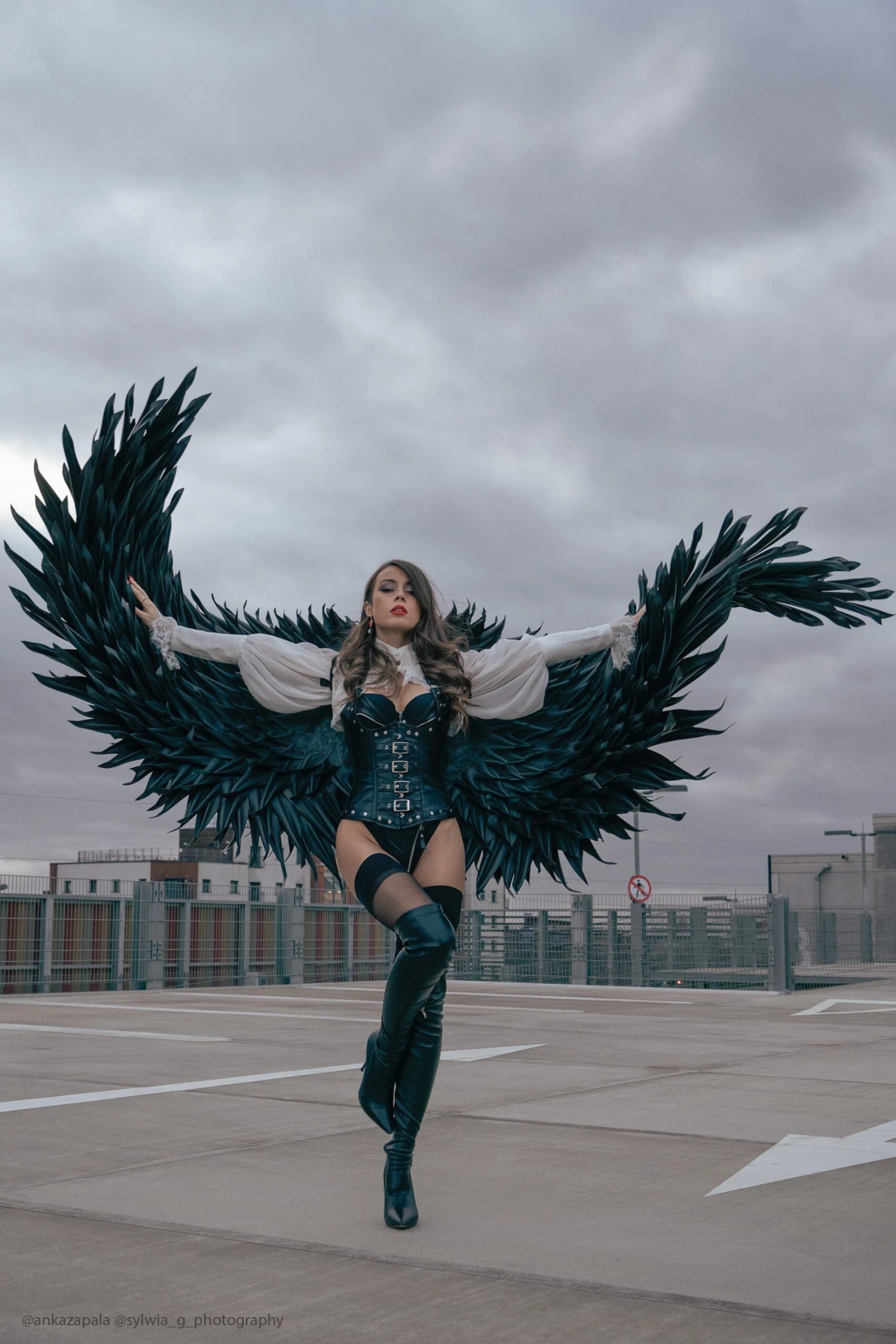 Black Leather Look PU Underbust With Halter Strap 12 Black Leather Look PU Underbust With Halter Strap - Image 12