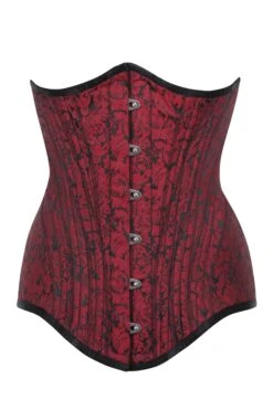 Red And Black Brocade Underbust