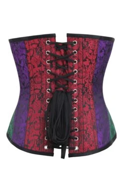 Multicoloured Brocade Underbust Corset -Corset Story BC 0252