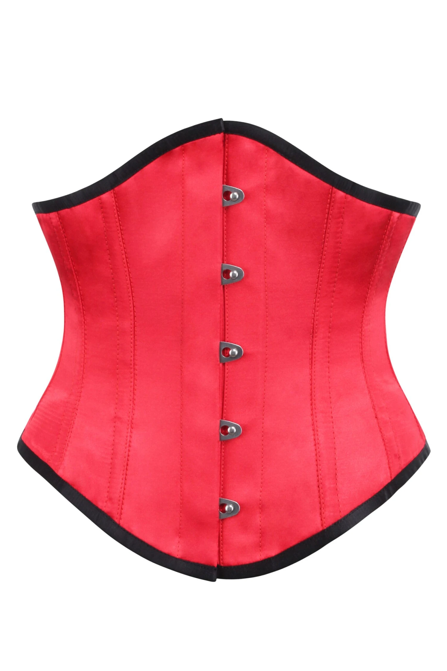 Red Satin Underbust Corset 1 Red Satin Underbust Corset
