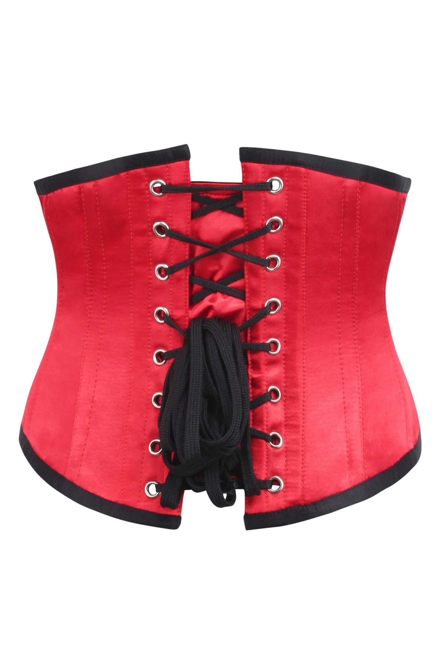 Red Satin Underbust Corset 2 Red Satin Underbust Corset - Image 2