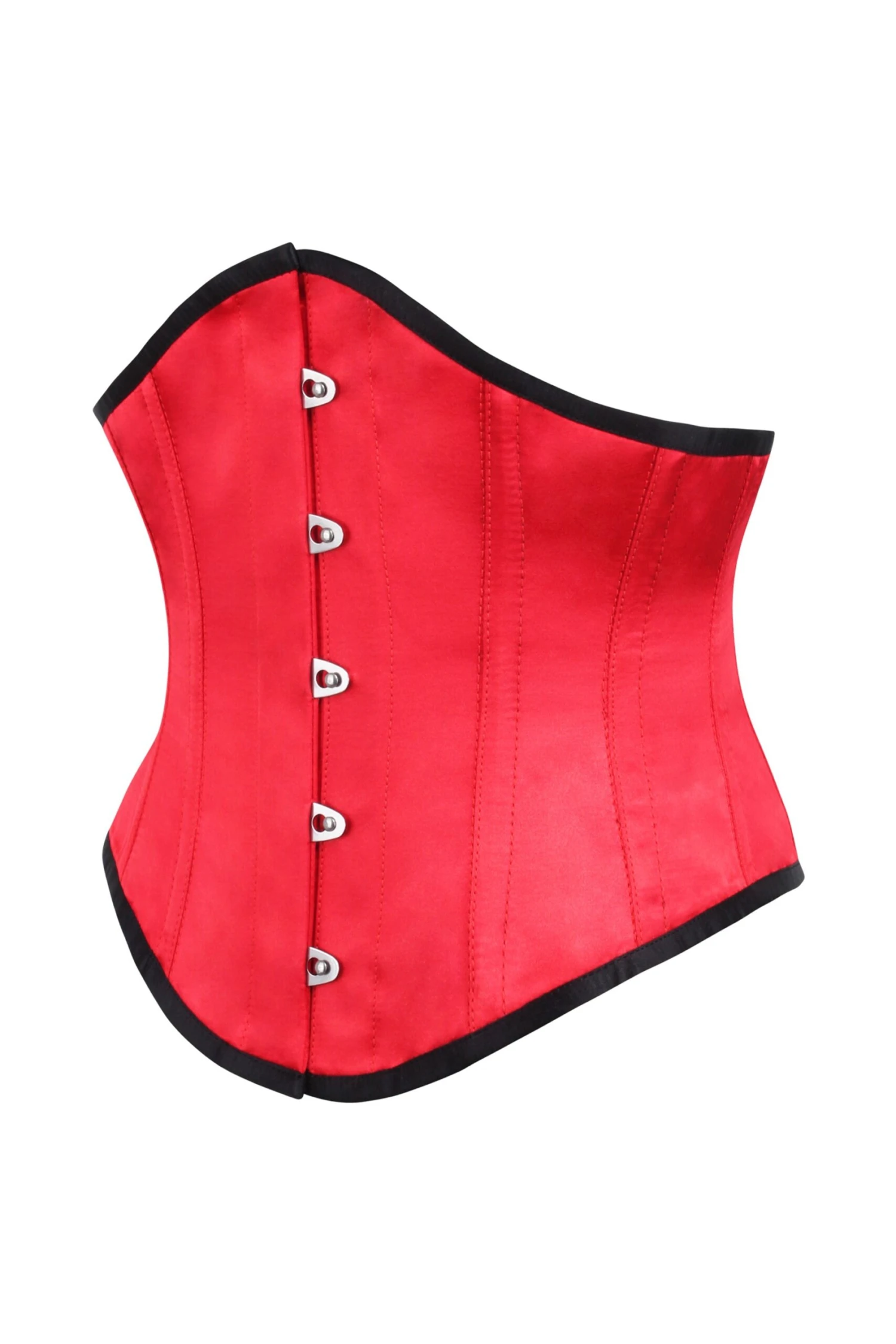 Red Satin Underbust Corset 3 Red Satin Underbust Corset - Image 3