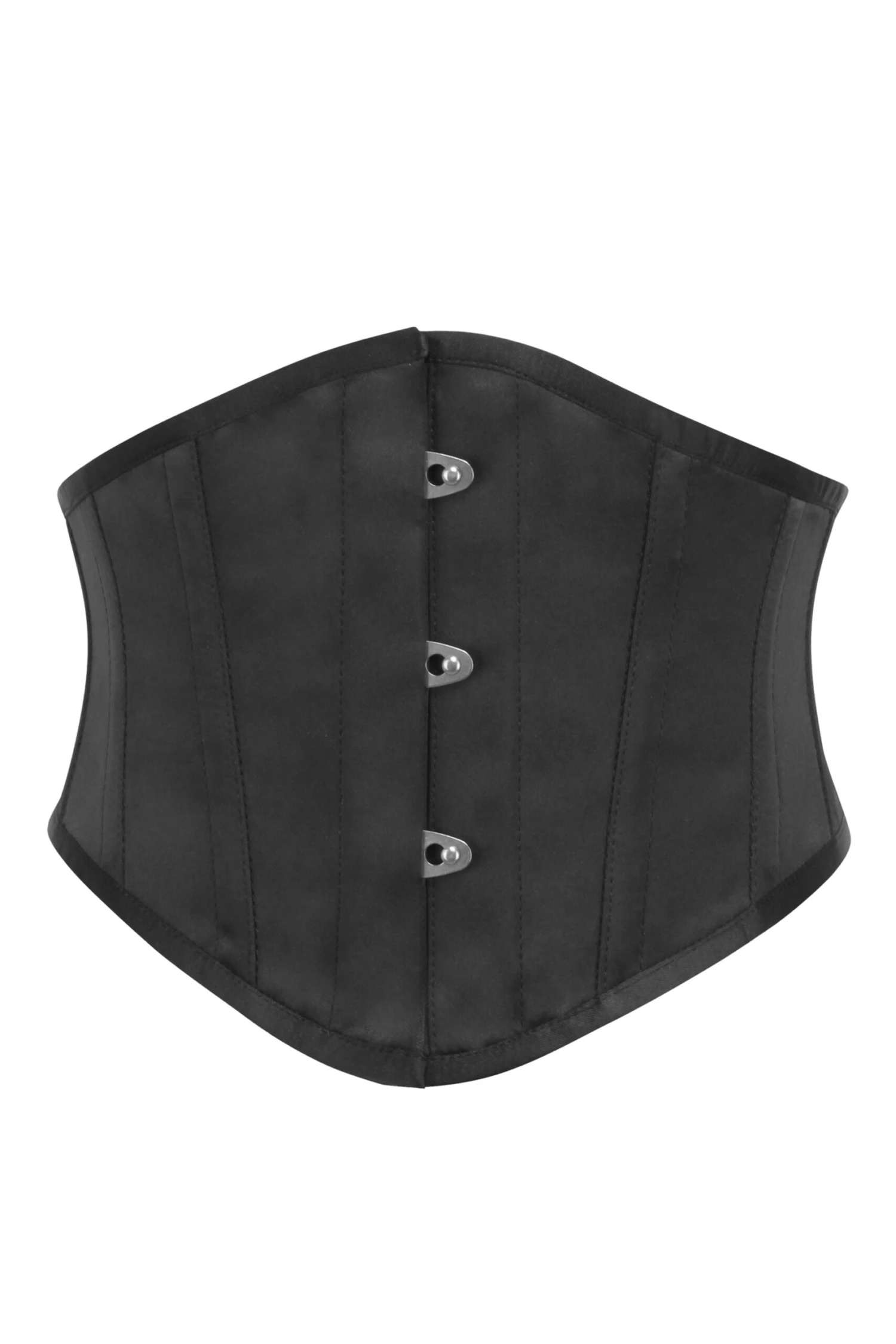 Black Satin Waspie Corset 1 Black Satin Waspie Corset