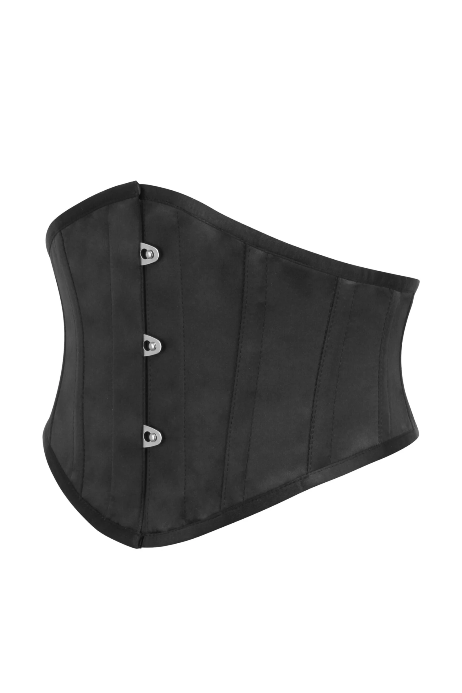 Black Satin Waspie Corset 3 Black Satin Waspie Corset - Image 3