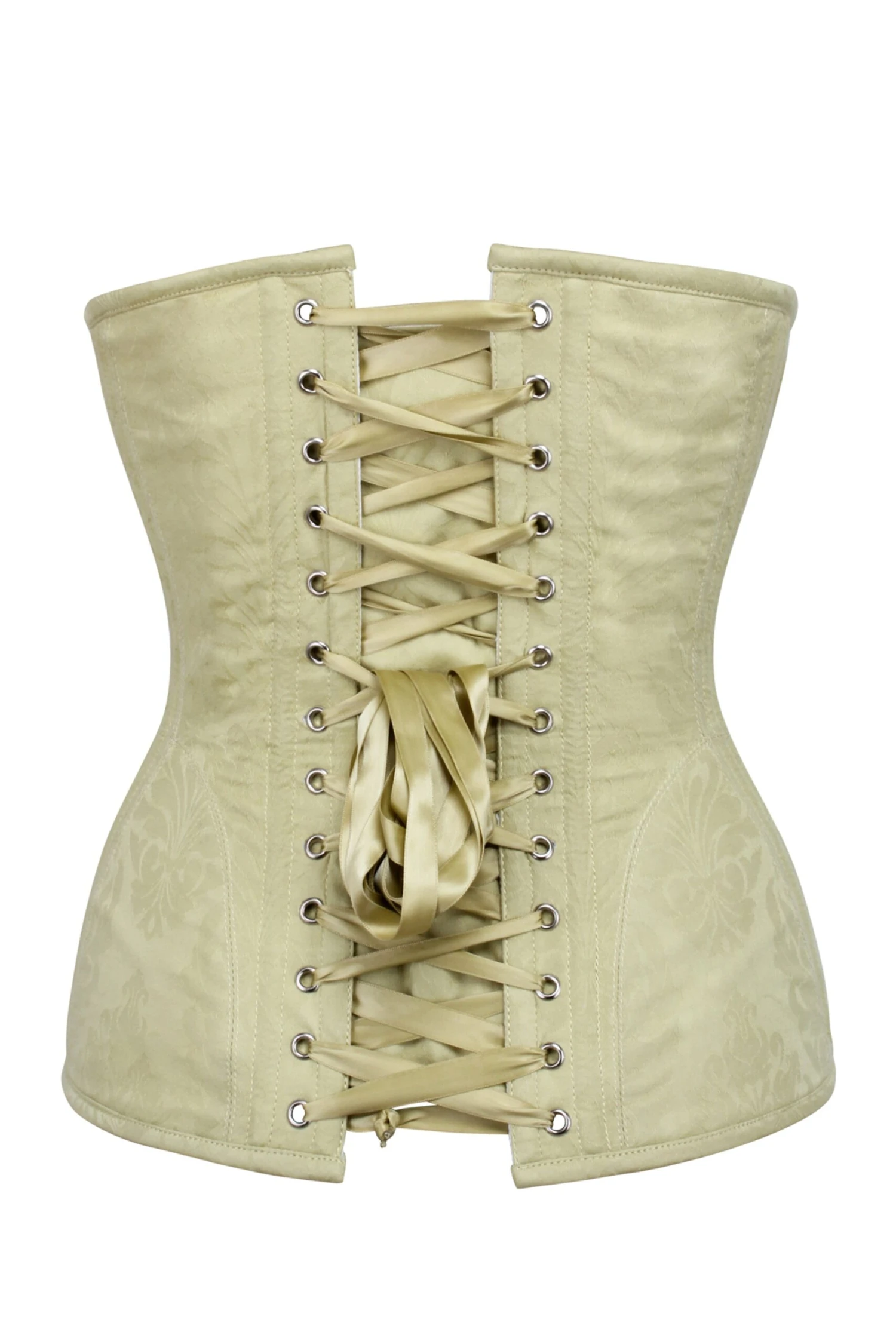 Pastel Brocade Longline Underbust Corset With Hip Panels 2 Pastel Brocade Longline Underbust Corset With Hip Panels - Image 2