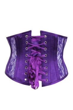 Purple Underbust Corset With Lace And Mesh Panels -Corset Story BC 0642 eaa64f18 a59c 4785 8cd1 2c0dc7feb270