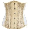 Longline Gold Sequin And Mesh Panel Underbust