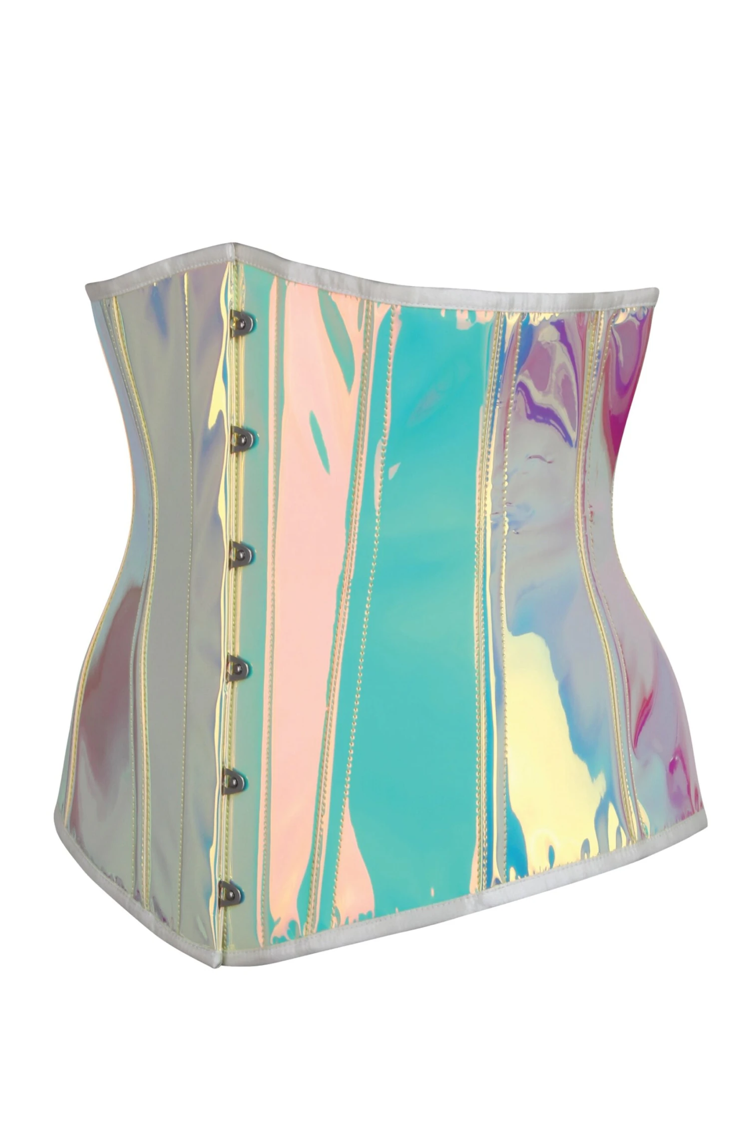 Longline Holographic PVC Corset 3 Longline Holographic PVC Corset - Image 3