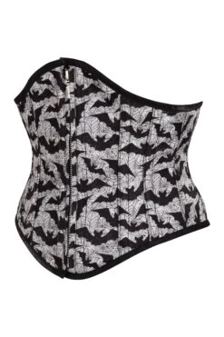 Zip Front Silver Bat Waspie Corset -Corset Story BC 22593