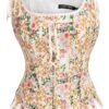 Floral Print Historically Inspired Overbust Corset