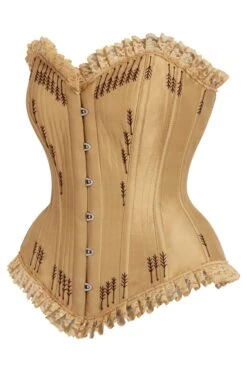 Ornate Gold Overbust Corset With Flossing 5 Ornate Gold Overbust Corset With Flossing -Corset Story BC 22863