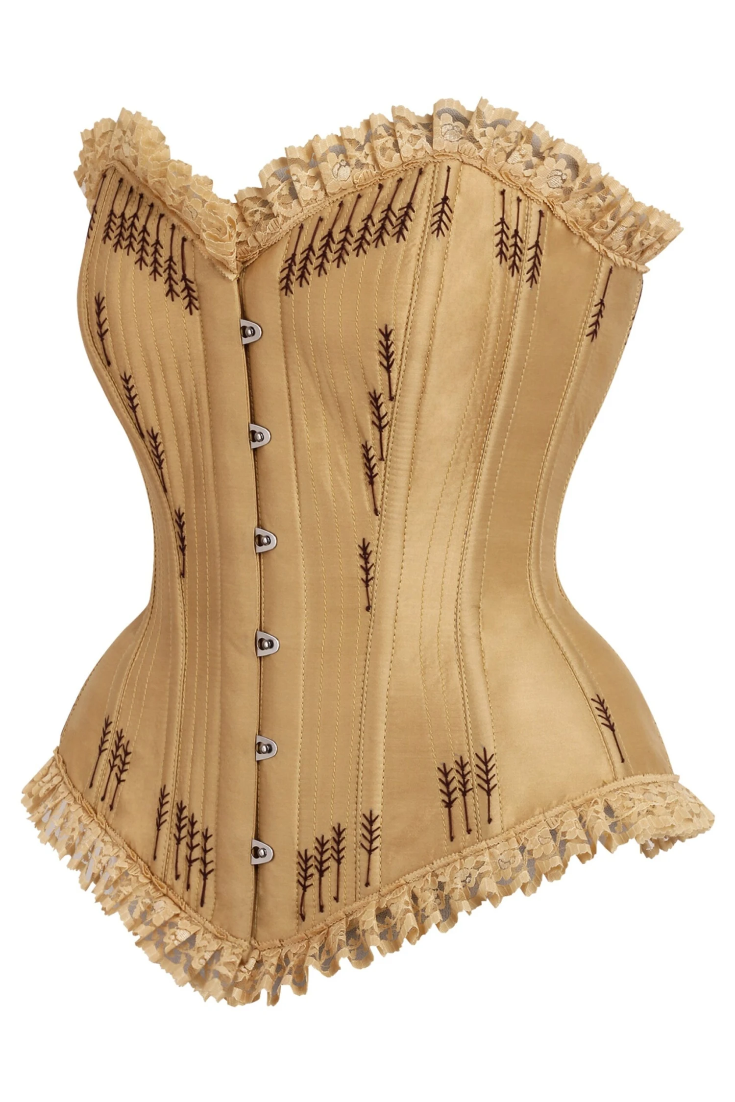 Ornate Gold Overbust Corset With Flossing 3 Ornate Gold Overbust Corset With Flossing - Image 3