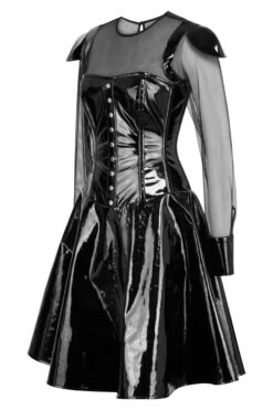PVC Dress With Sheet Sleeves -Corset Story BD 10253