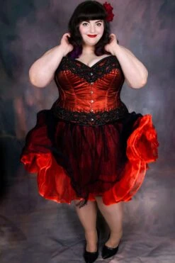 Burgundy Satin Couture Corset -Corset Story C08 website 1