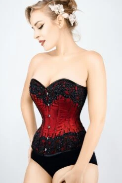 Burgundy Satin Couture Corset -Corset Story C08 4 60663d0a c496 4649 be6e 37495e2162df