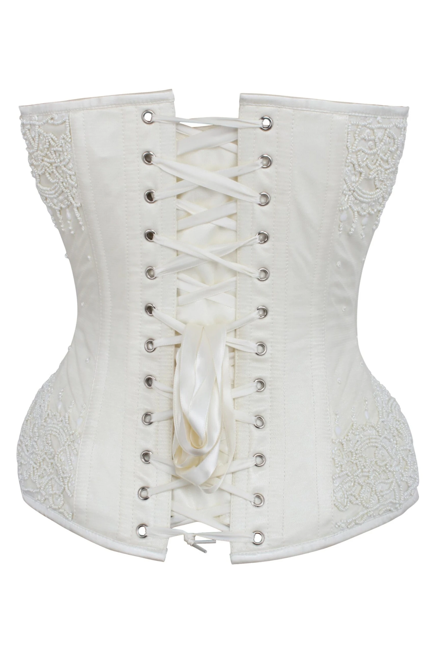 Ivory Satin Couture Corset 2 Ivory Satin Couture Corset - Image 2