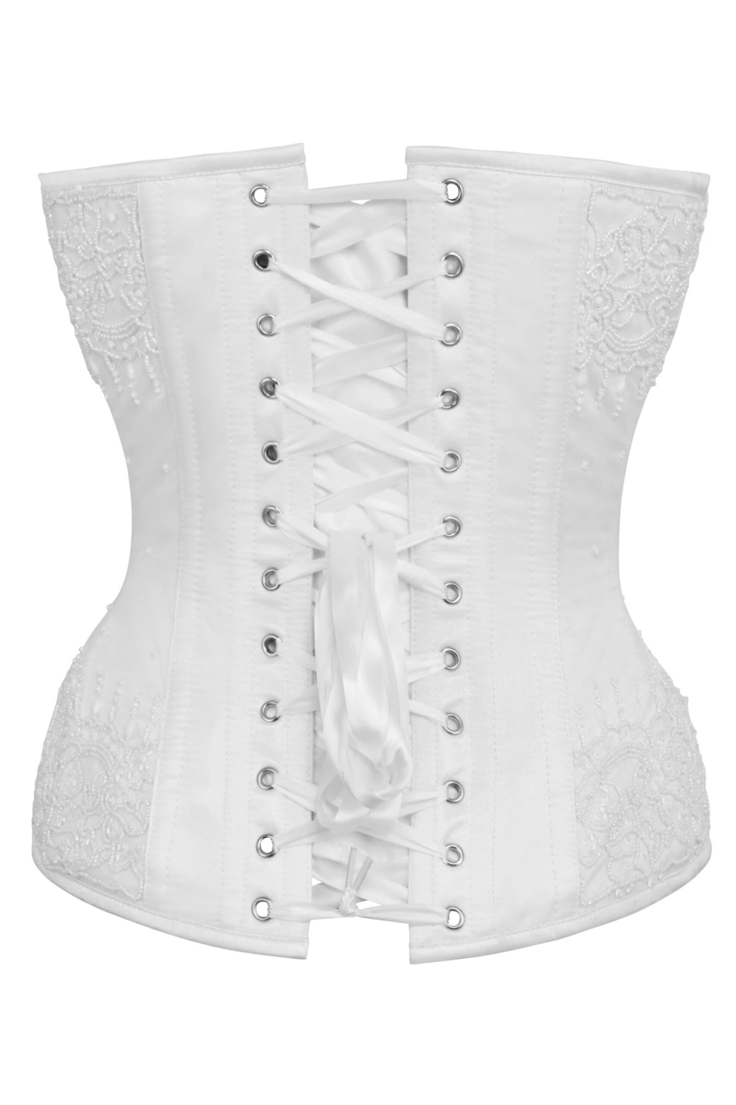 White Satin Couture Corset 2 White Satin Couture Corset - Image 2