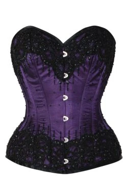 Purple Satin Couture Corset