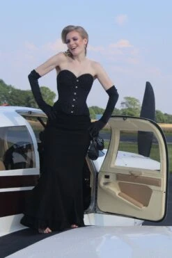 Black Satin Couture Corset -Corset Story C51 website 4