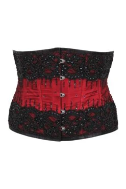 BURGUNDY COUTURE WASPIE CORSET