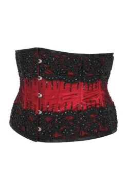 BURGUNDY COUTURE WASPIE CORSET 10 BURGUNDY COUTURE WASPIE CORSET -Corset Story C903