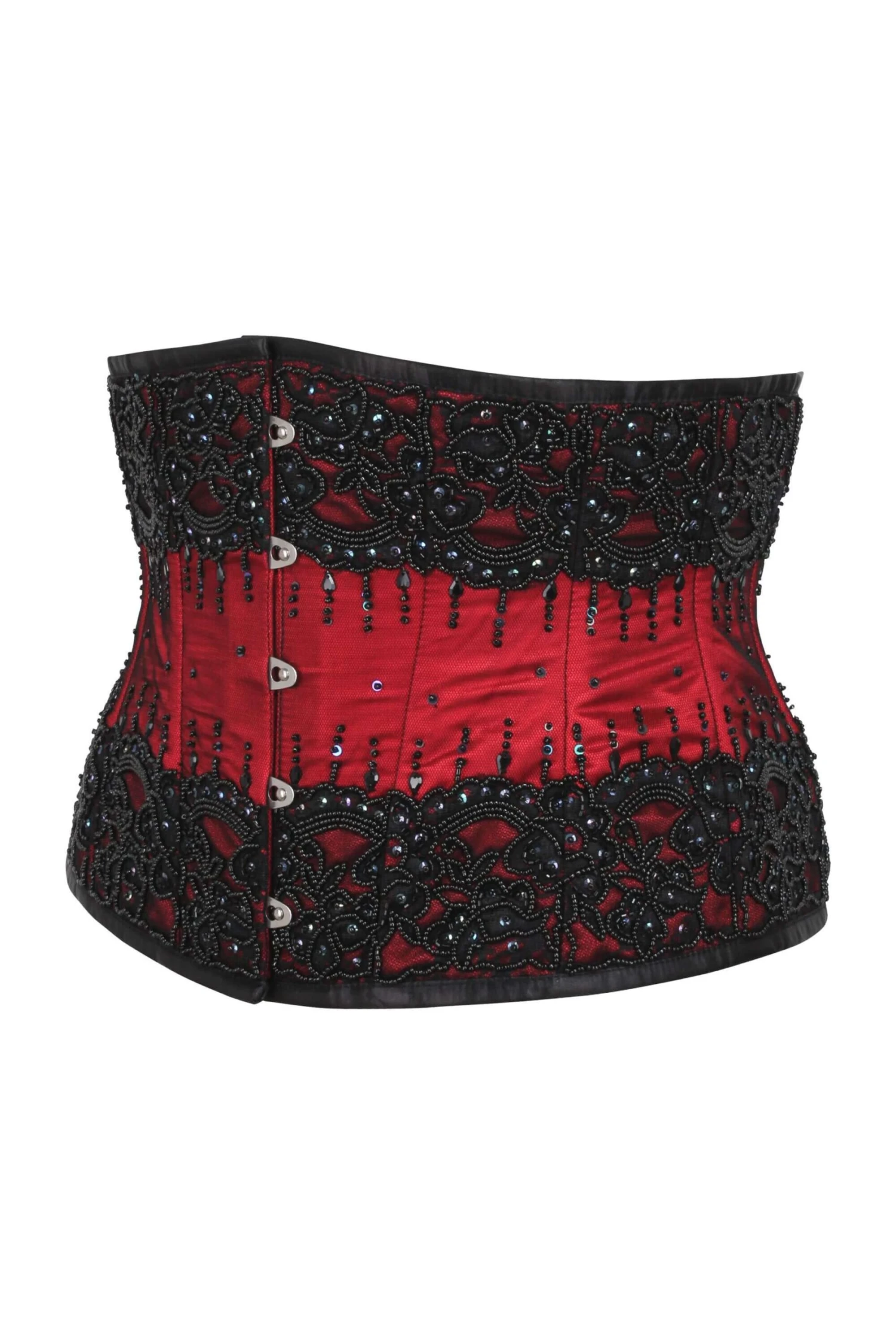 BURGUNDY COUTURE WASPIE CORSET 4 BURGUNDY COUTURE WASPIE CORSET - Image 4