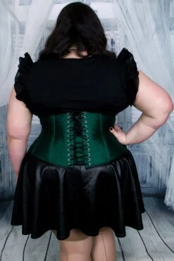 Embellished Couture Underbust Corset Waspie In Green -Corset Story CD 922 website 4