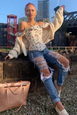 Corset Story Floral Vintage Inspired Straight Line Overbust With Off Shoulder Collar -Corset Story CSFT011 Customerpic June2021 3