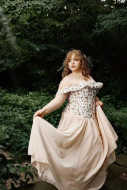 Corset Story Floral Vintage Inspired Straight Line Overbust With Off Shoulder Collar -Corset Story CSFT011 ella.kornelia Jan2022Untitled 1