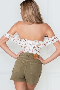 Corset Story Floral Vintage Inspired Straight Line Overbust With Off Shoulder Collar -Corset Story CSFT011 2 1