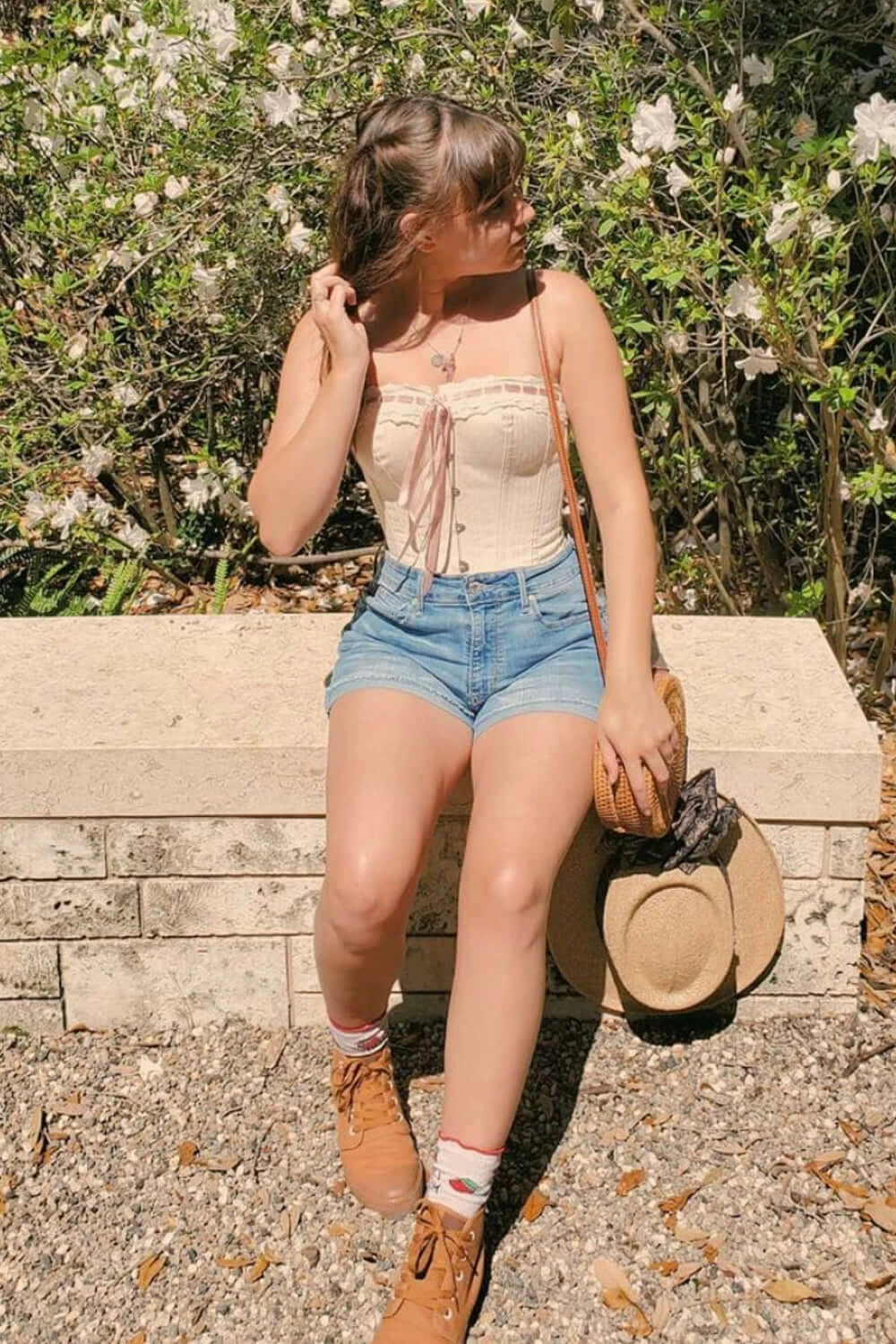 Beige Summer Victorian Vintage Straight Lined Overbust 10 Beige Summer Victorian Vintage Straight Lined Overbust - Image 10