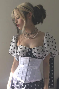 Instant Shape White Satin Underbust 25 Instant Shape White Satin Underbust -Corset Story CSFT067 Customerpic June2021 1