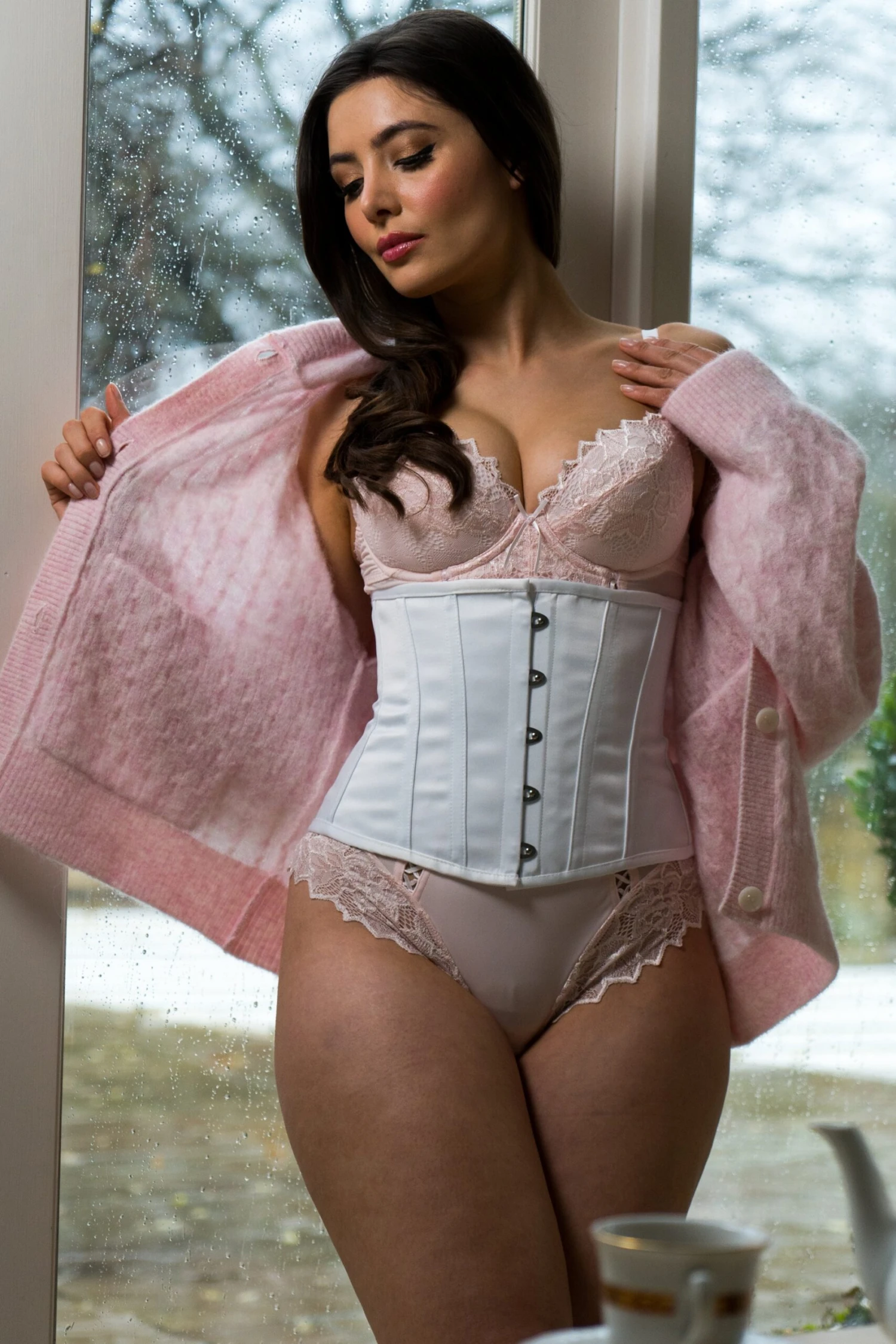 Instant Shape White Satin Underbust 4 Instant Shape White Satin Underbust - Image 4