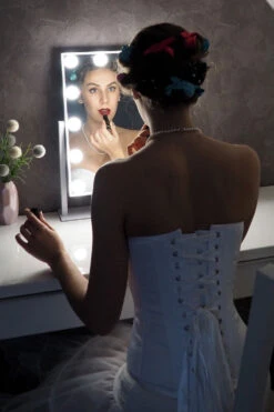 Instant Shape White Satin Overbust - Longline -Corset Story CSFT070 Customerpic May2021 1