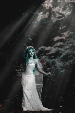 Instant Shape White Satin Overbust - Longline -Corset Story CSFT070 Halloweenpic