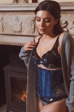 Midnight Blue Underbust With Shimmering Hip Panels 26 Midnight Blue Underbust With Shimmering Hip Panels -Corset Story CSFT087 December2020 website 3