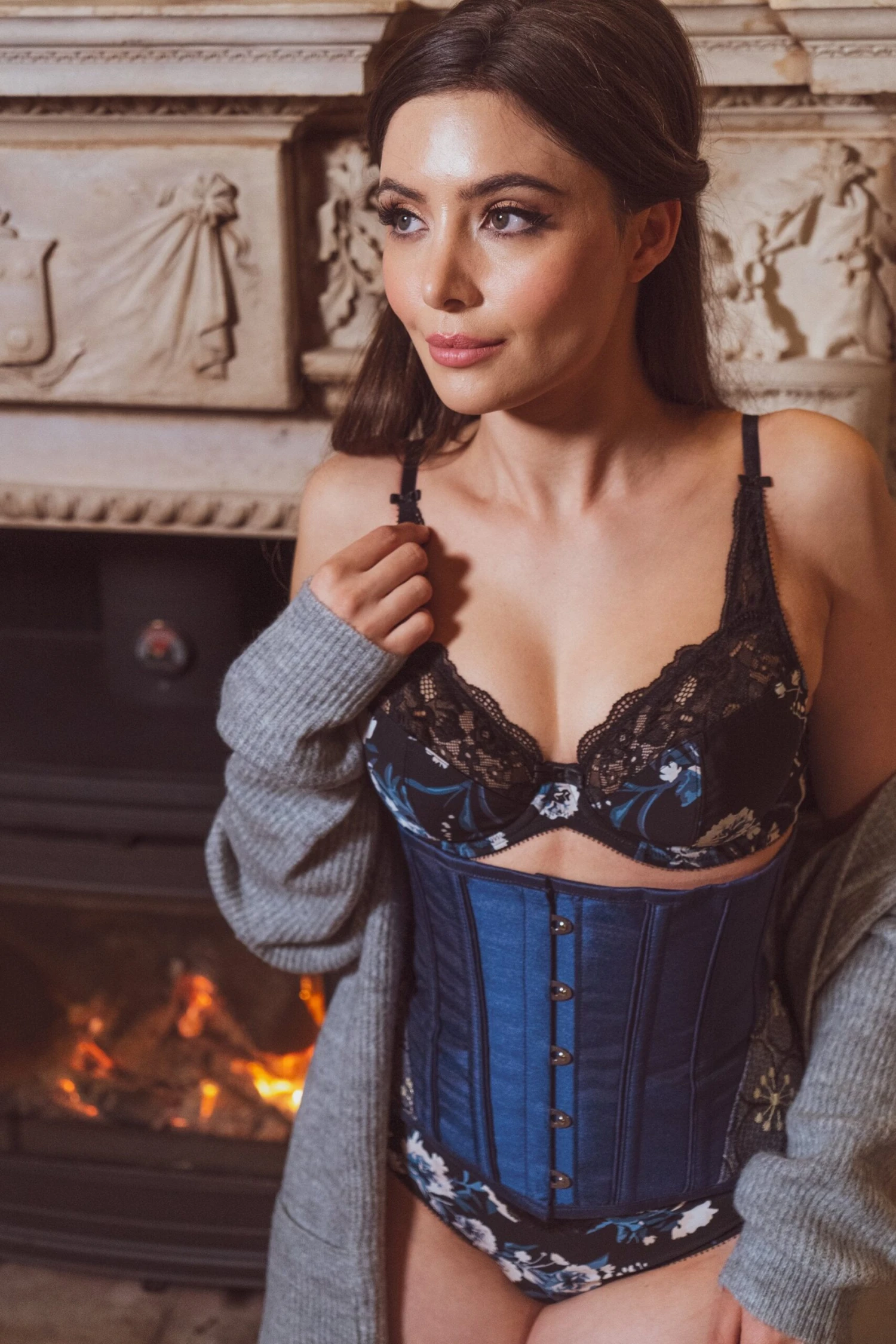 Midnight Blue Underbust With Shimmering Hip Panels 13 Midnight Blue Underbust With Shimmering Hip Panels - Image 13