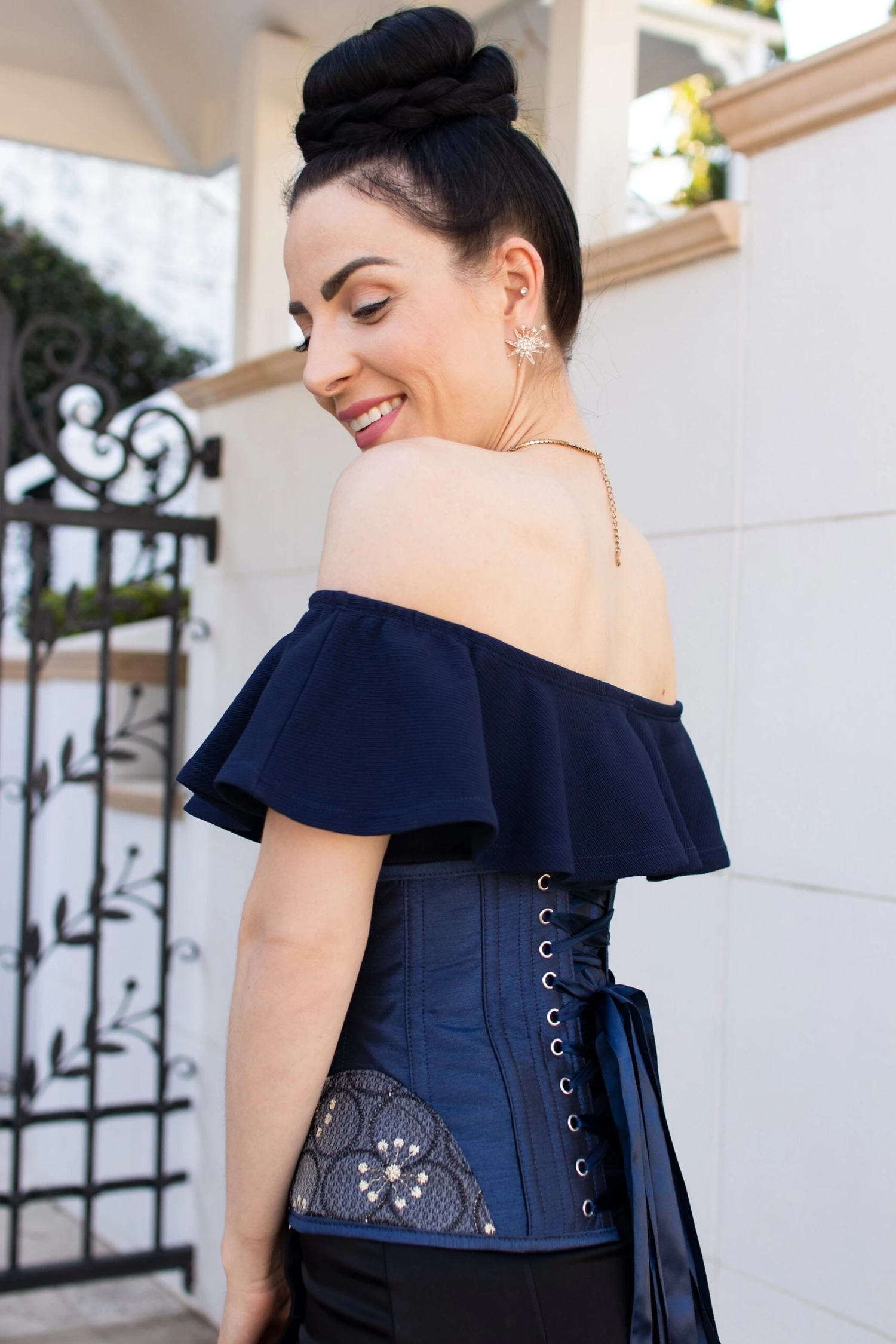 Midnight Blue Underbust With Shimmering Hip Panels 16 Midnight Blue Underbust With Shimmering Hip Panels - Image 16