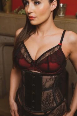 Black Lingerie Weight Mesh Underbust Corset -Corset Story CSFT097 December2020 website 11 c4252034 1a6d 4503 8348 cb0d1b896bbd