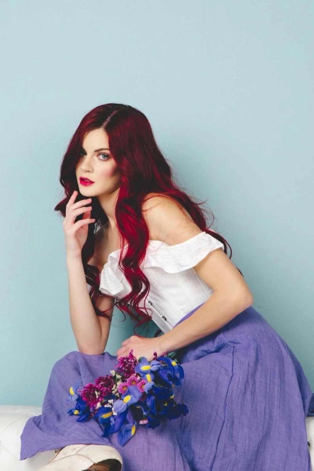 White Cotton Straight Bustline Corset Top With Off The Shoulder Sleeves 18 White Cotton Straight Bustline Corset Top With Off The Shoulder Sleeves - Image 18