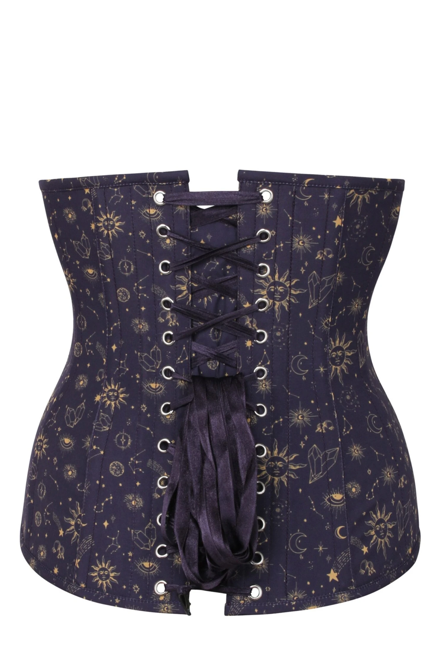 Mystic Galaxy Indigo And Gold Longline Underbust Corset 2 Mystic Galaxy Indigo And Gold Longline Underbust Corset - Image 2