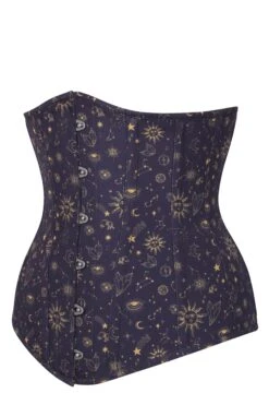 Mystic Galaxy Indigo And Gold Longline Underbust Corset 5 Mystic Galaxy Indigo And Gold Longline Underbust Corset -Corset Story CSFT1623