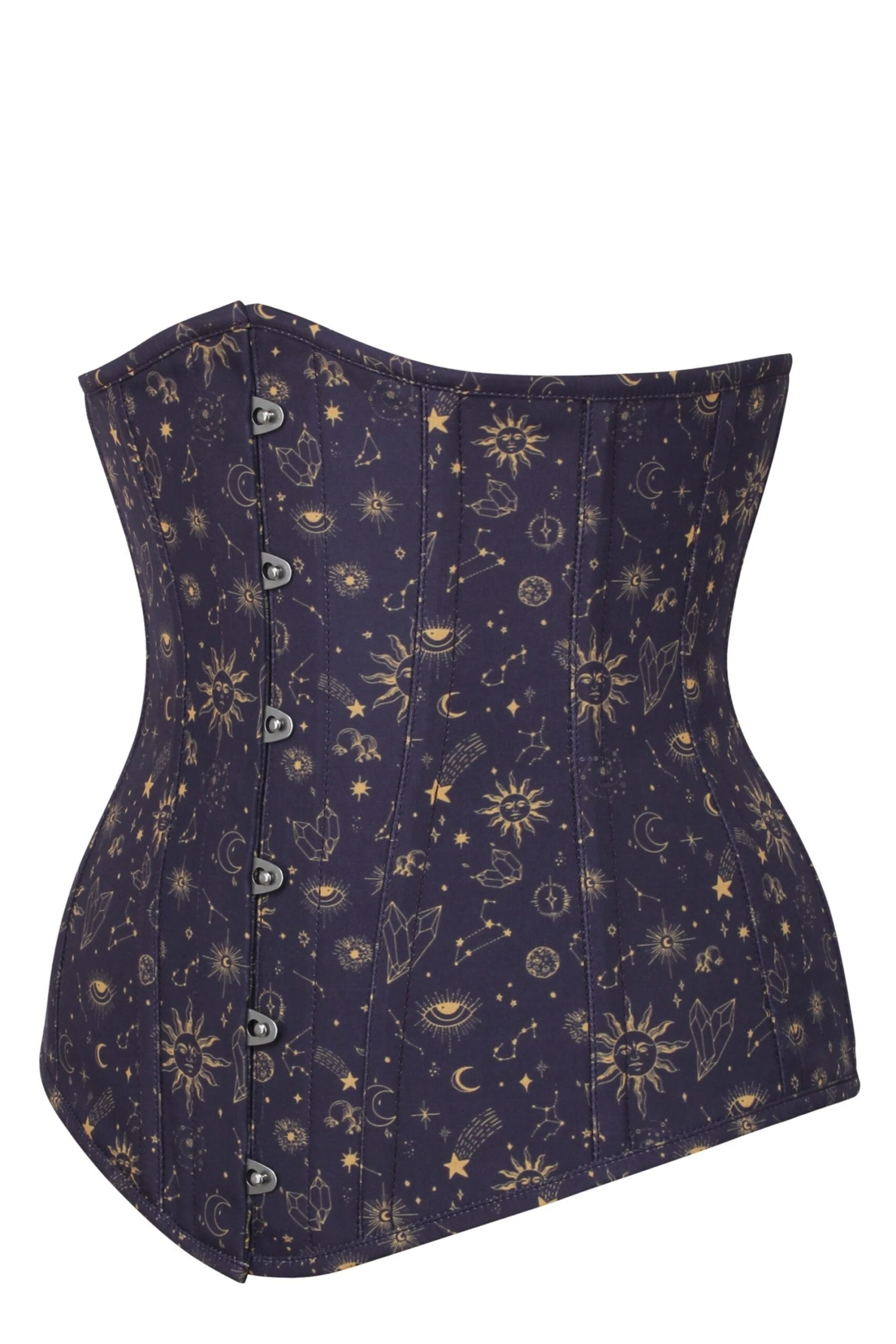 Mystic Galaxy Indigo And Gold Longline Underbust Corset 3 Mystic Galaxy Indigo And Gold Longline Underbust Corset - Image 3