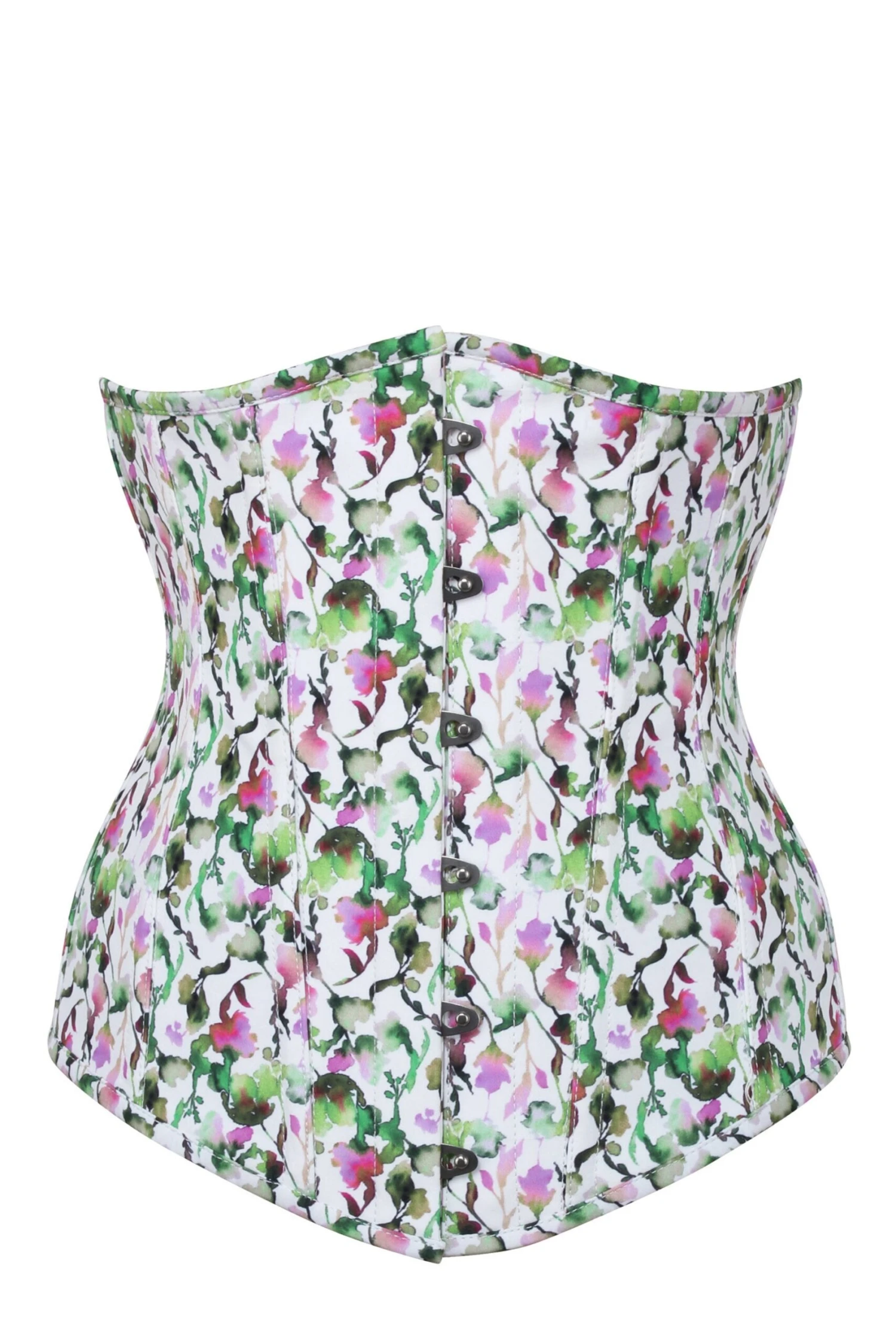 Watercolour Floral Print Longline Underbust Corset 1 Watercolour Floral Print Longline Underbust Corset