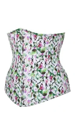 Watercolour Floral Print Longline Underbust Corset 5 Watercolour Floral Print Longline Underbust Corset -Corset Story CSFT1943