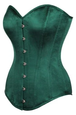 Instant Shape Dark Green Satin Longline Overbust 5 Instant Shape Dark Green Satin Longline Overbust -Corset Story CSFT2663