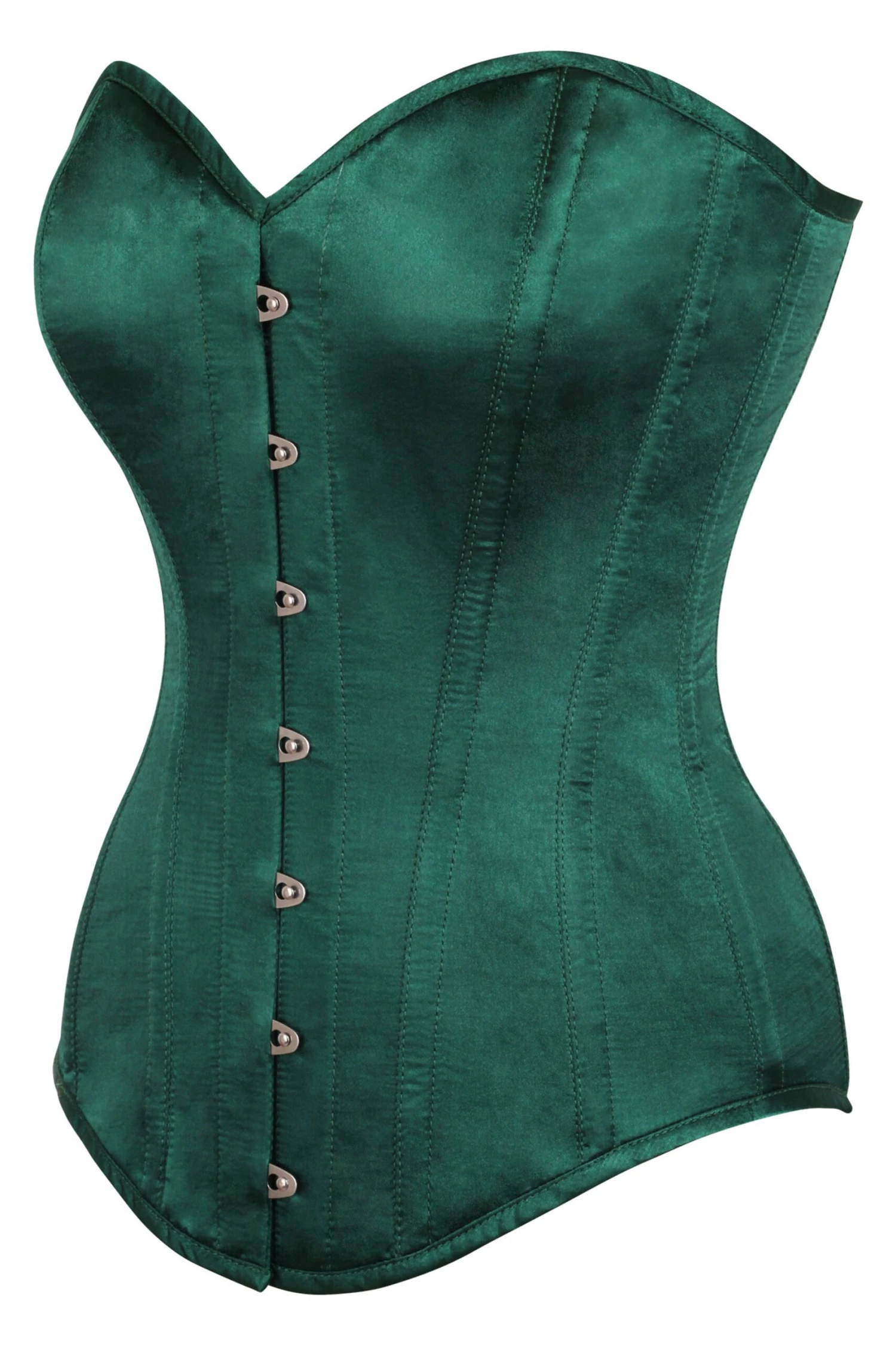 Instant Shape Dark Green Satin Longline Overbust 3 Instant Shape Dark Green Satin Longline Overbust - Image 3