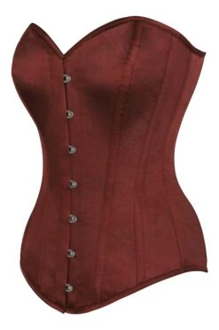 Instant Shape Burgundy Satin Longline Overbust -Corset Story CSFT2673