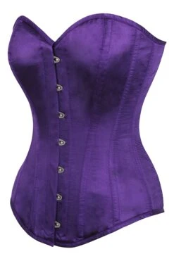 Instant Shape Dark Purple Satin Longline Overbust -Corset Story CSFT2683